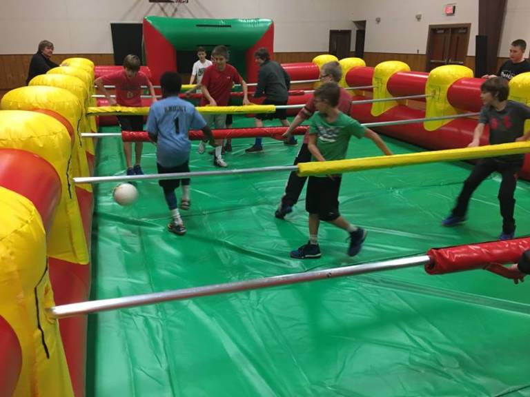 Human Foosball Inflatable Fun